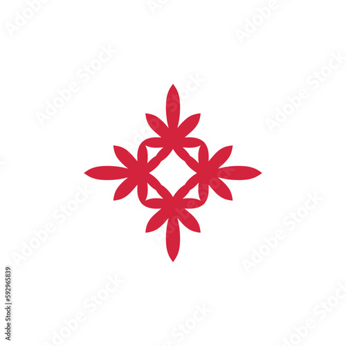 Anatolian Culture Motif Colorful Abstract Carpet and Rug Pattern Logo Turkish Design Template Vector a206