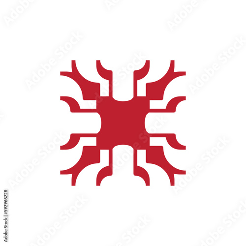 Anatolian Culture Motif Colorful Abstract Carpet and Rug Pattern Logo Turkish Design Template Vector a224