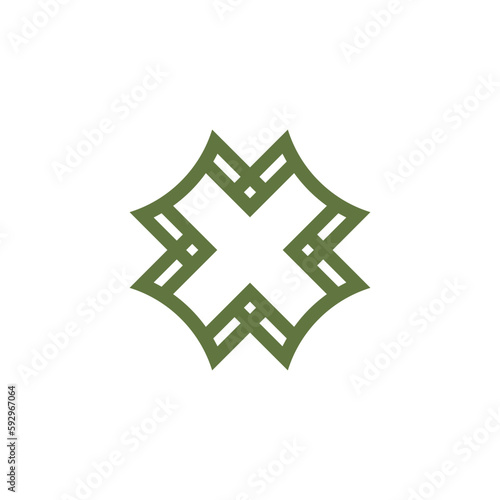 Anatolian Culture Motif Colorful Abstract Carpet and Rug Pattern Logo Turkish Design Template Vector a252