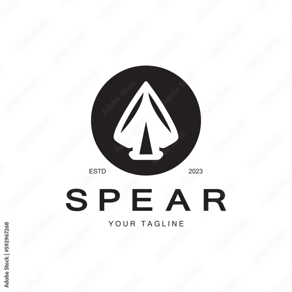 Spear logo icon vector illustration design.Head spear logo vintage illustration design vector Spear logo icon vector illustration design.Head spear logo vintage illustration design vector