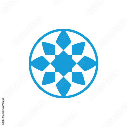 Anatolian Culture Motif Colorful Abstract Carpet and Rug Pattern Logo Turkish Design Template Vector a263