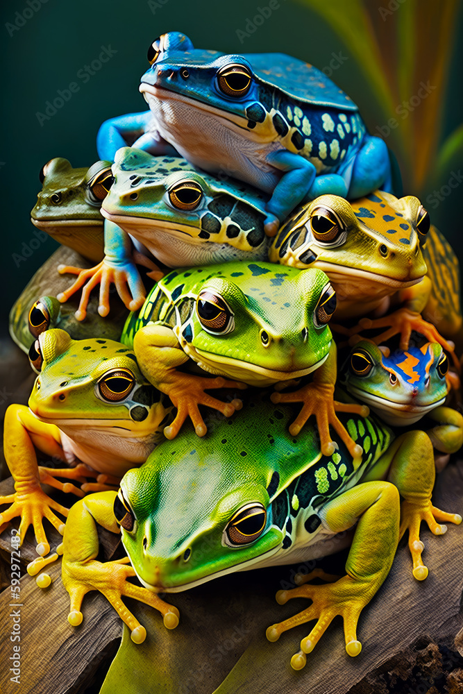 Group Of Frogs