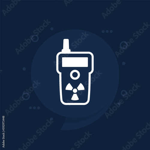 radiation detector icon, vector pictogram