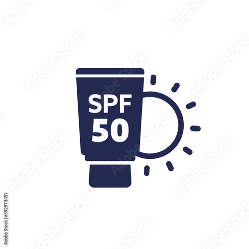 spf 50 sunscreen icon, UV protection