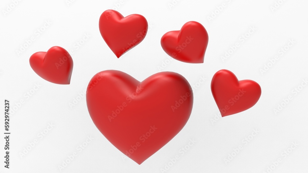 a simple illustration of multiple hearts
