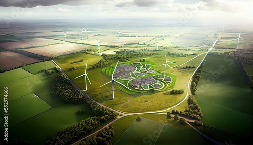 Green Energy Paradise  A Landscape Powered by Nature