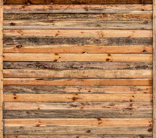 Natural Orange Wood Wall with Weathered Texture