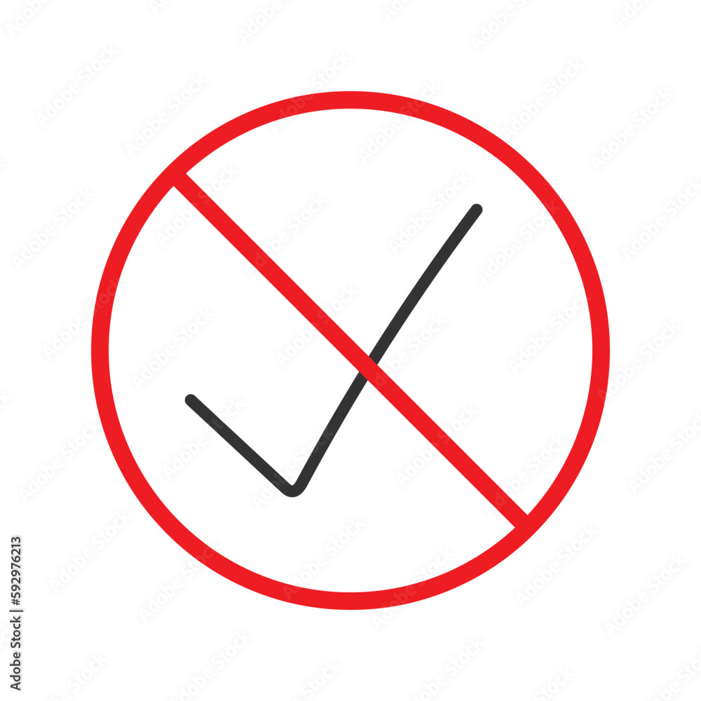 No document checkmark icon. Forbidden file icon. No checkmark vector sign. Prohibited editing vector icon. Warning, caution, attention, restriction flat sign design. Do not edit. UX UI icon No document checkmark icon. Forbidden file icon. No checkmark vector sign. Prohibited editing vector icon. Warning, caution, attention, restriction flat sign design. Do not edit. UX UI icon