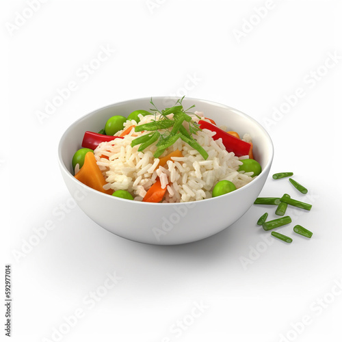 fresh Ricesalad vegetarien Food