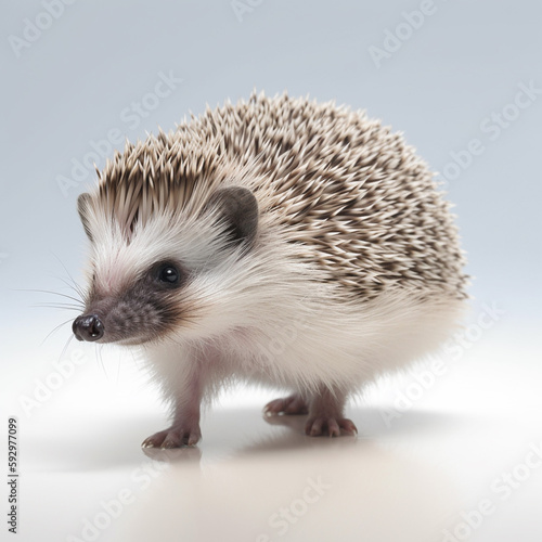 hedgehog on white background