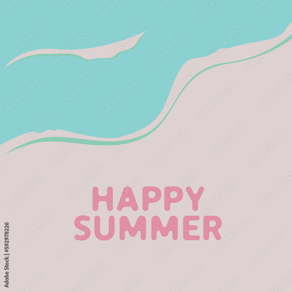 Background illustration of sandy beach and waves. Background illustration of sandy beach and waves.
