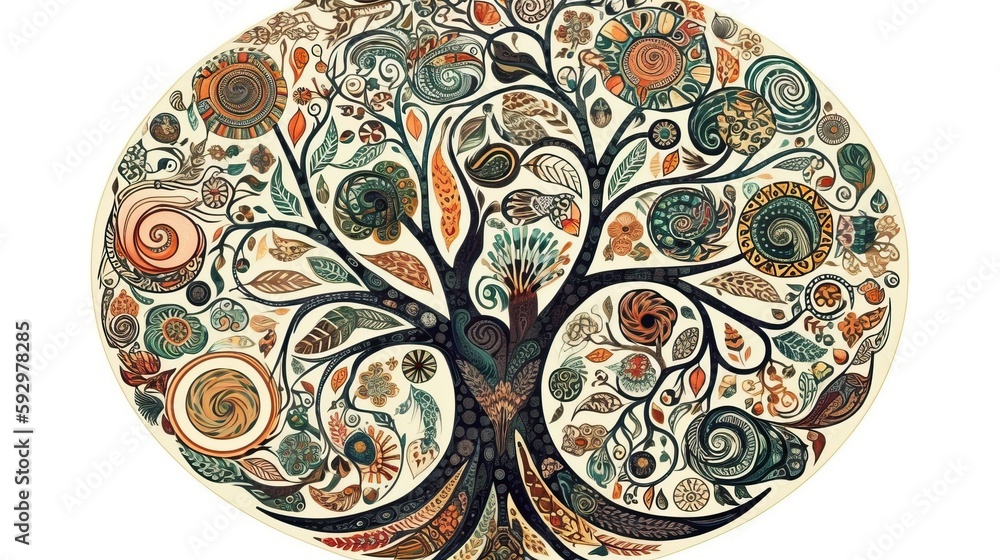 Tree of Life Mandala. Generative AI
Tree of Life Mandala. Generative AI
