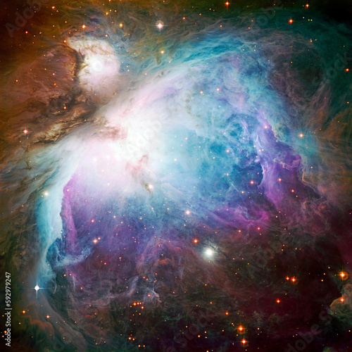 The M42 Orion Nebula in the Orion Constellation