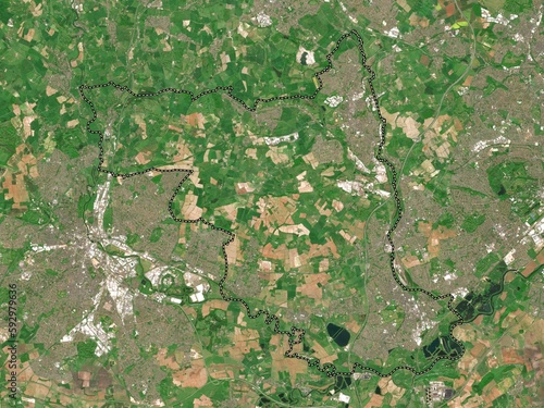 Erewash, England - Great Britain. Low-res satellite. No legend
