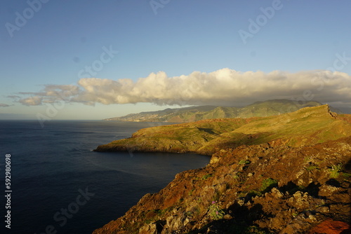 sunrise over island