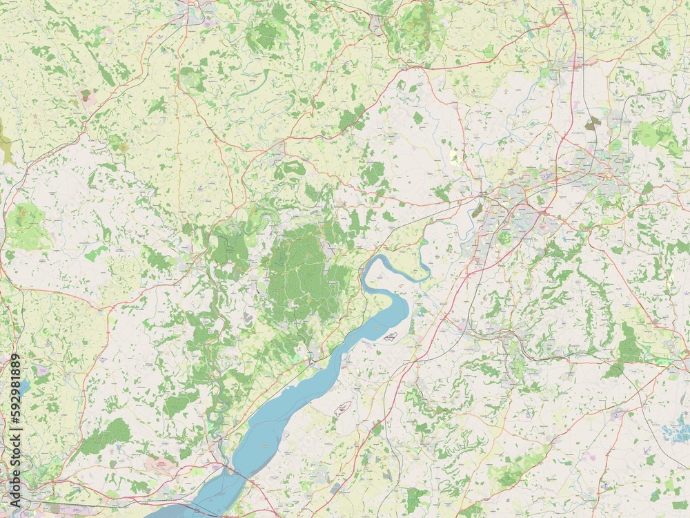 Forest of Dean, England - Great Britain. OSM. No legend Forest of Dean, England - Great Britain. OSM. No legend