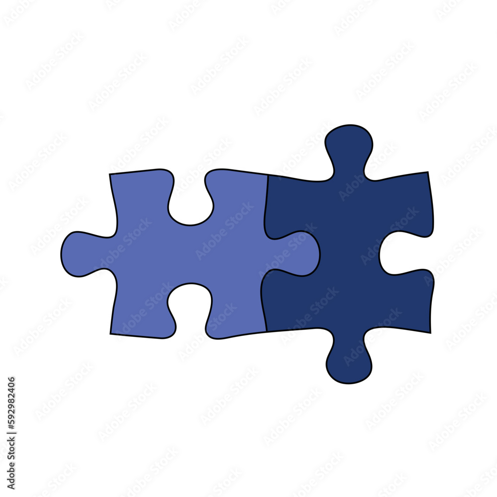 Fototapeta premium Puzzle Shape Illustration