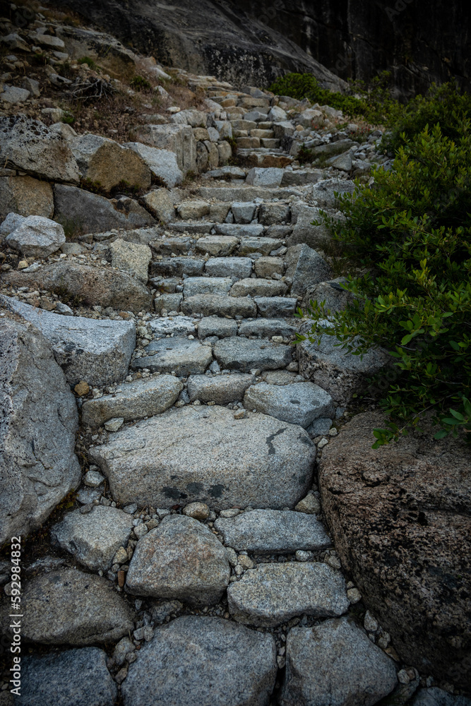 Stone Steps in Trail in the Grand Canyon of the Tuolumne Stone Steps in Trail in the Grand Canyon of the Tuolumne