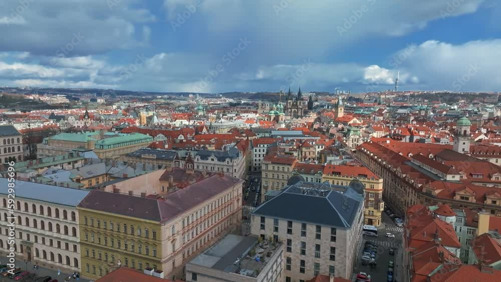 Aerial view of the Rudolfinum Prague, a beautiful neo-renaissance building which is home to the Czech Philharmonic Orchestra. Aerial view of the Rudolfinum Prague, a beautiful neo-renaissance building which is home to the Czech Philharmonic Orchestra.