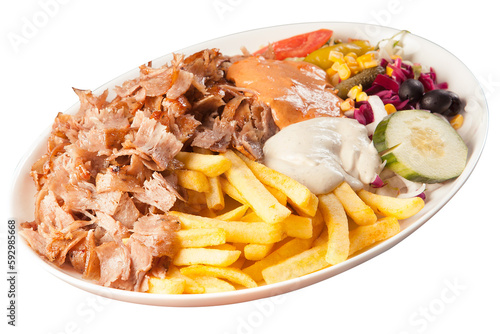 Turkish Spezialität Döner Teller 