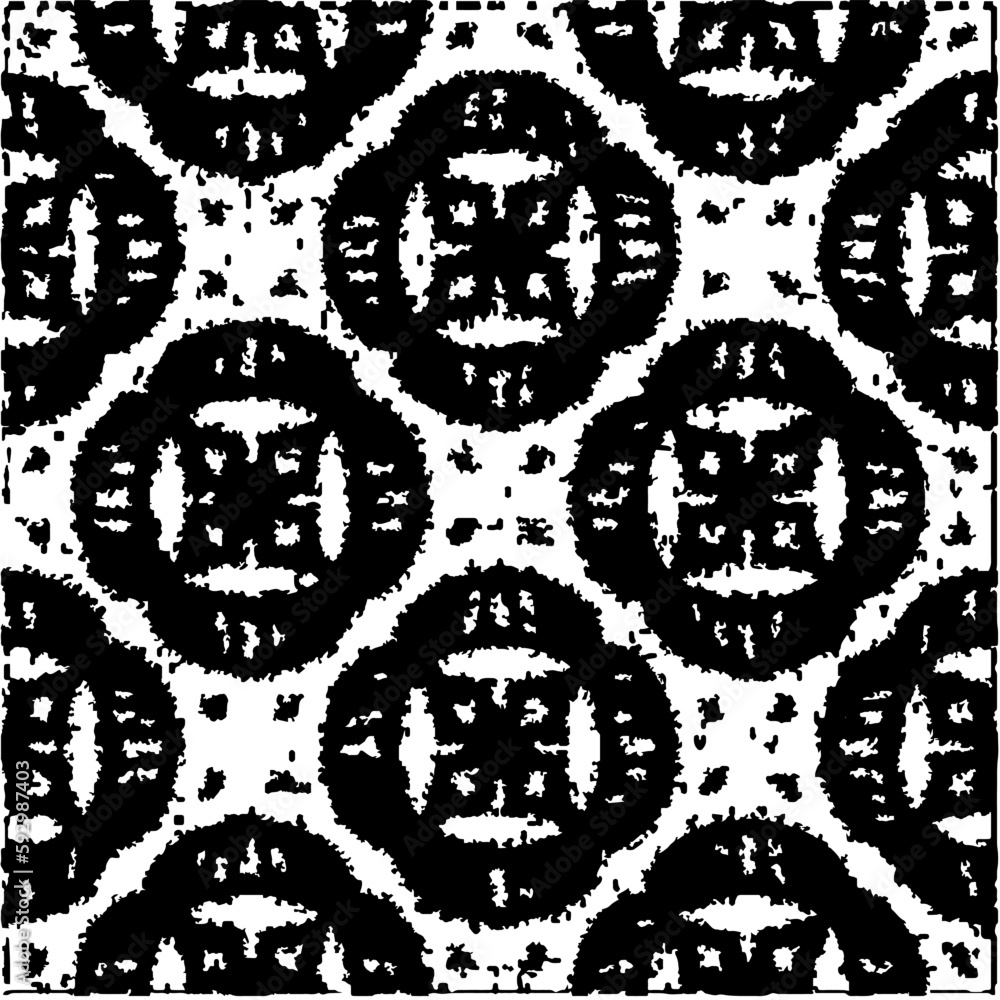 Grunge background with abstract shapes. Black and white texture. Seamless monochrome repeating pattern for decor, fabric, cloth. Grunge background with abstract shapes. Black and white texture. Seamless monochrome repeating pattern for decor, fabric, cloth.
