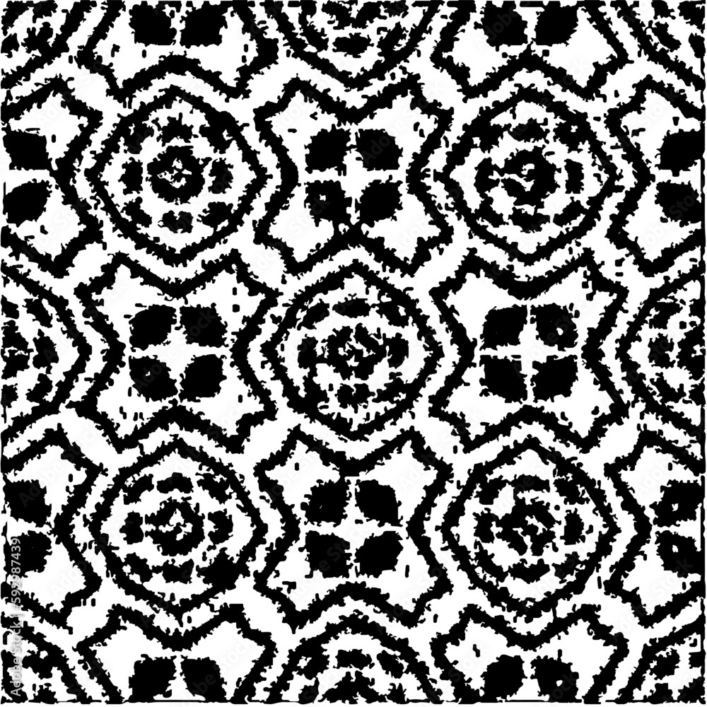 Grunge background with abstract shapes. Black and white texture. Seamless monochrome repeating pattern for decor, fabric, cloth. Grunge background with abstract shapes. Black and white texture. Seamless monochrome repeating pattern for decor, fabric, cloth.