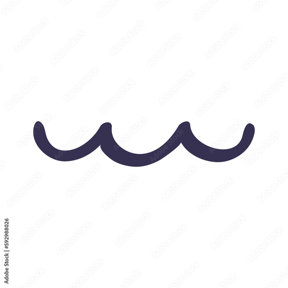 Sea, ocean wave hand drawn doodle illustration. Cartoon style flat design, isolated vector. Seasonal kids summer print, holidays, vacations, beach, landscape, scene element Sea, ocean wave hand drawn doodle illustration. Cartoon style flat design, isolated vector. Seasonal kids summer print, holidays, vacations, beach, landscape, scene element