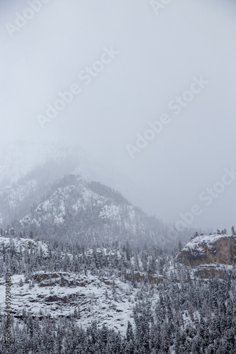 snow covered mountains in a colorado blizzard © Applied Worldwide
