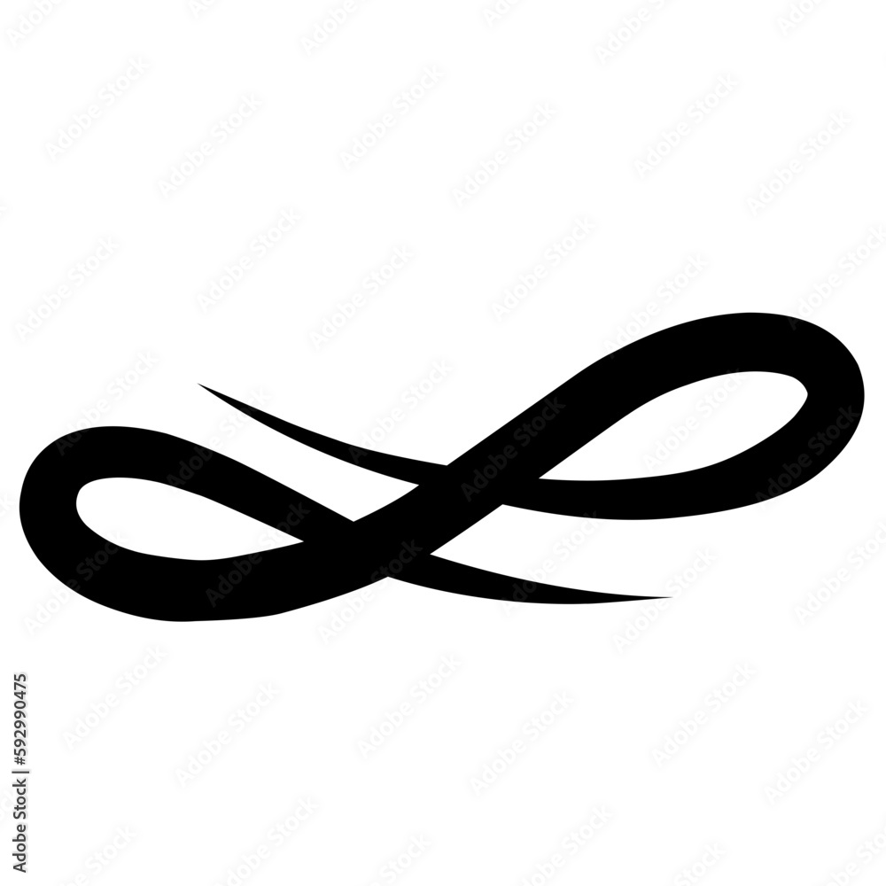 Swirl stroke ornament. Ornamental curls, swirls dividers and filigree ornament vector illustration Swirl stroke ornament. Ornamental curls, swirls dividers and filigree ornament vector illustration