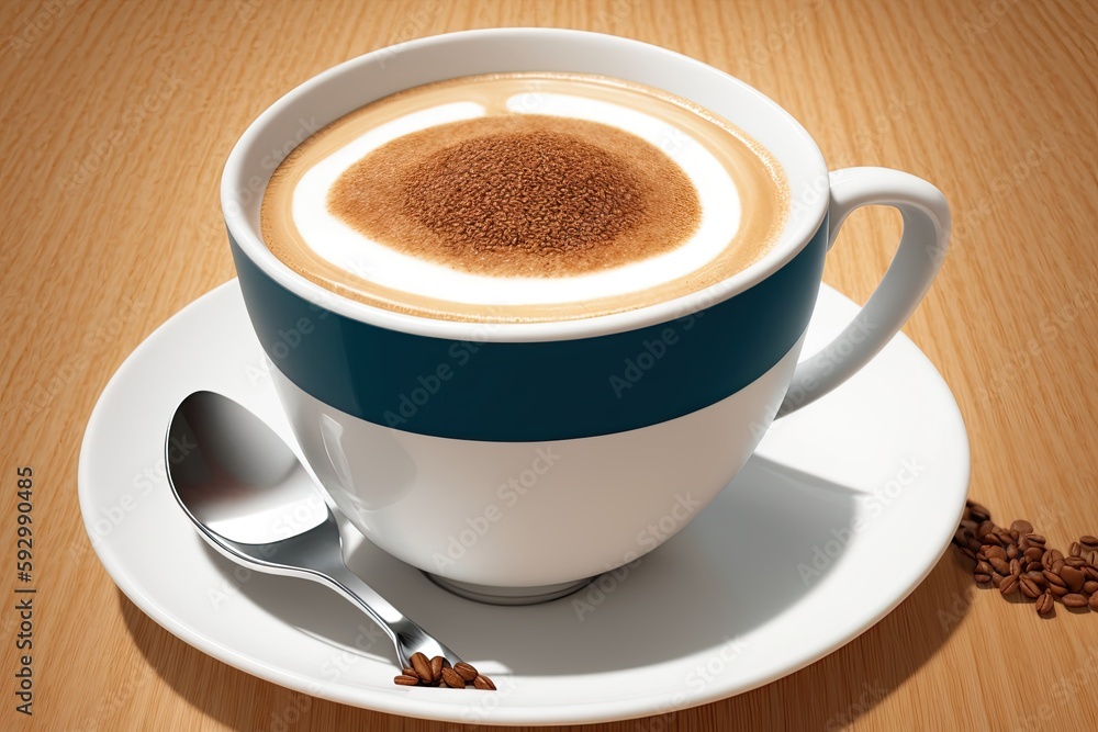 Obraz premium A large coffee bean is simulating the shape of a coffee cup.