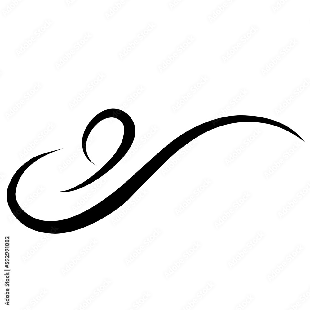 Swirl stroke ornament. Ornamental curls, swirls dividers and filigree ornament vector illustration Swirl stroke ornament. Ornamental curls, swirls dividers and filigree ornament vector illustration