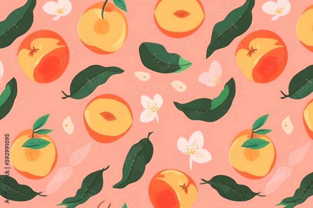 peach seamless pattern background peach seamless pattern background