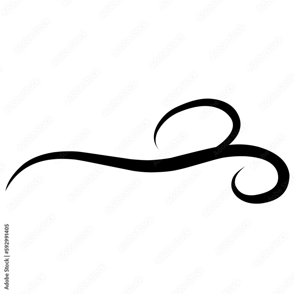 Swirl stroke ornament. Ornamental curls, swirls dividers and filigree ornament vector illustration Swirl stroke ornament. Ornamental curls, swirls dividers and filigree ornament vector illustration