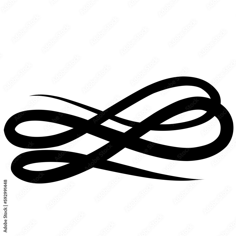 Swirl stroke ornament. Ornamental curls, swirls dividers and filigree ornament vector illustration Swirl stroke ornament. Ornamental curls, swirls dividers and filigree ornament vector illustration