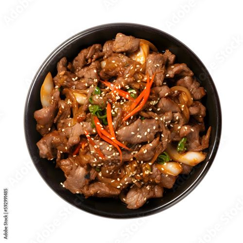Delicious bulgogi with rice recipe  korean food