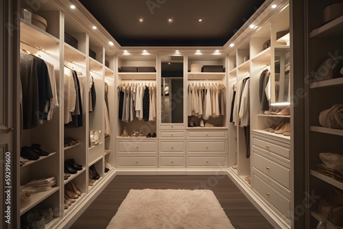 ..Relax in your lavish walk-in closet with lighting for the perfect photo