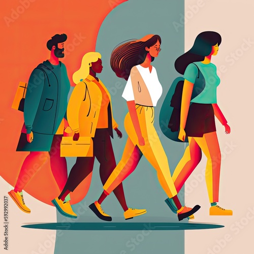 happy social friends group enjoying each other's company generative ai