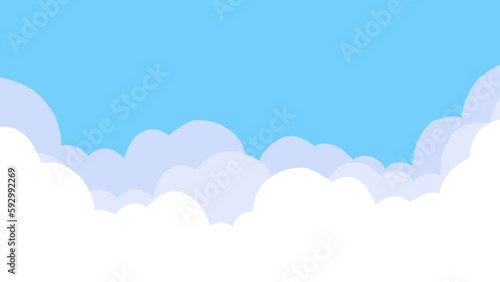 空に浮かぶ気球　動画　イラスト