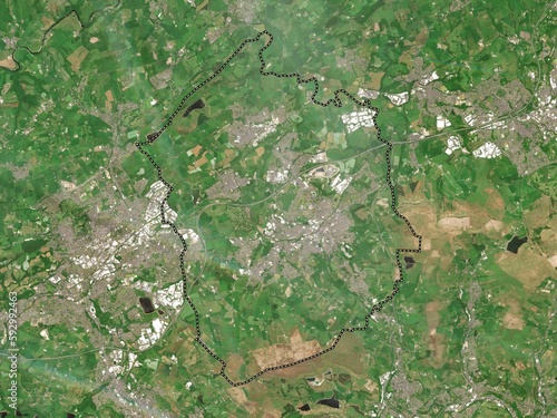 Hyndburn, England - Great Britain. Low-res satellite. No legend photo