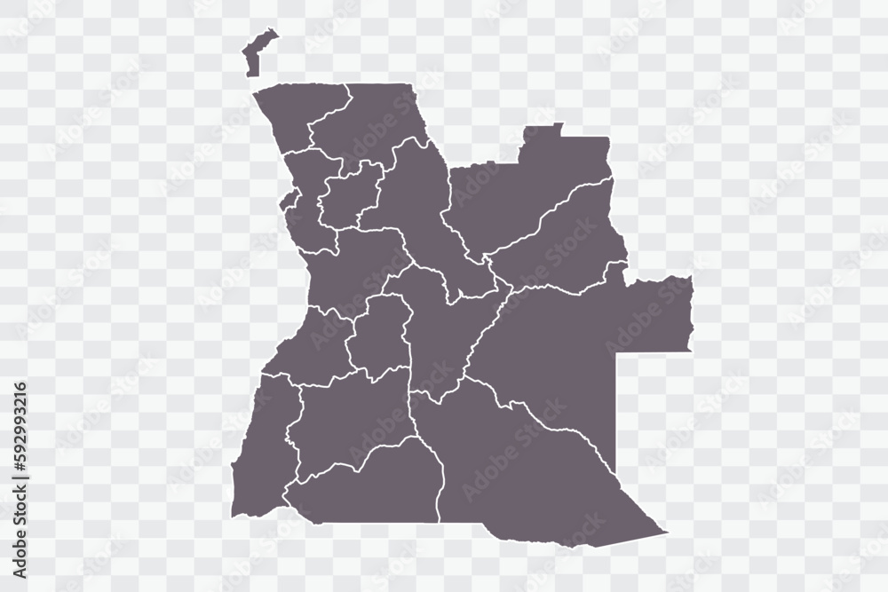 Angola Map. Grey Color on White Background quality files Png Angola Map. Grey Color on White Background quality files Png