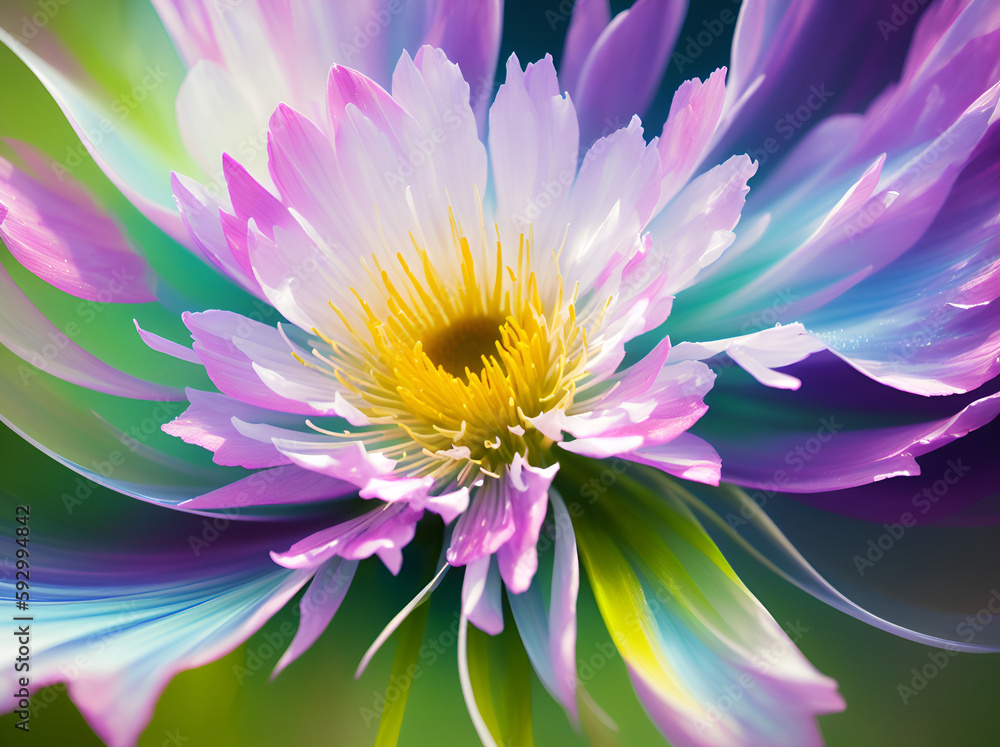 Colorful spring flowers. AI generated illustration Colorful spring flowers. AI generated illustration