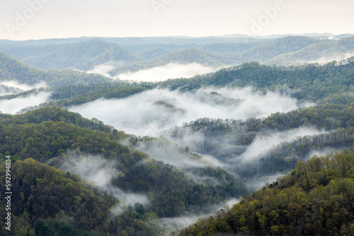 Early Morning Mountains and Fog