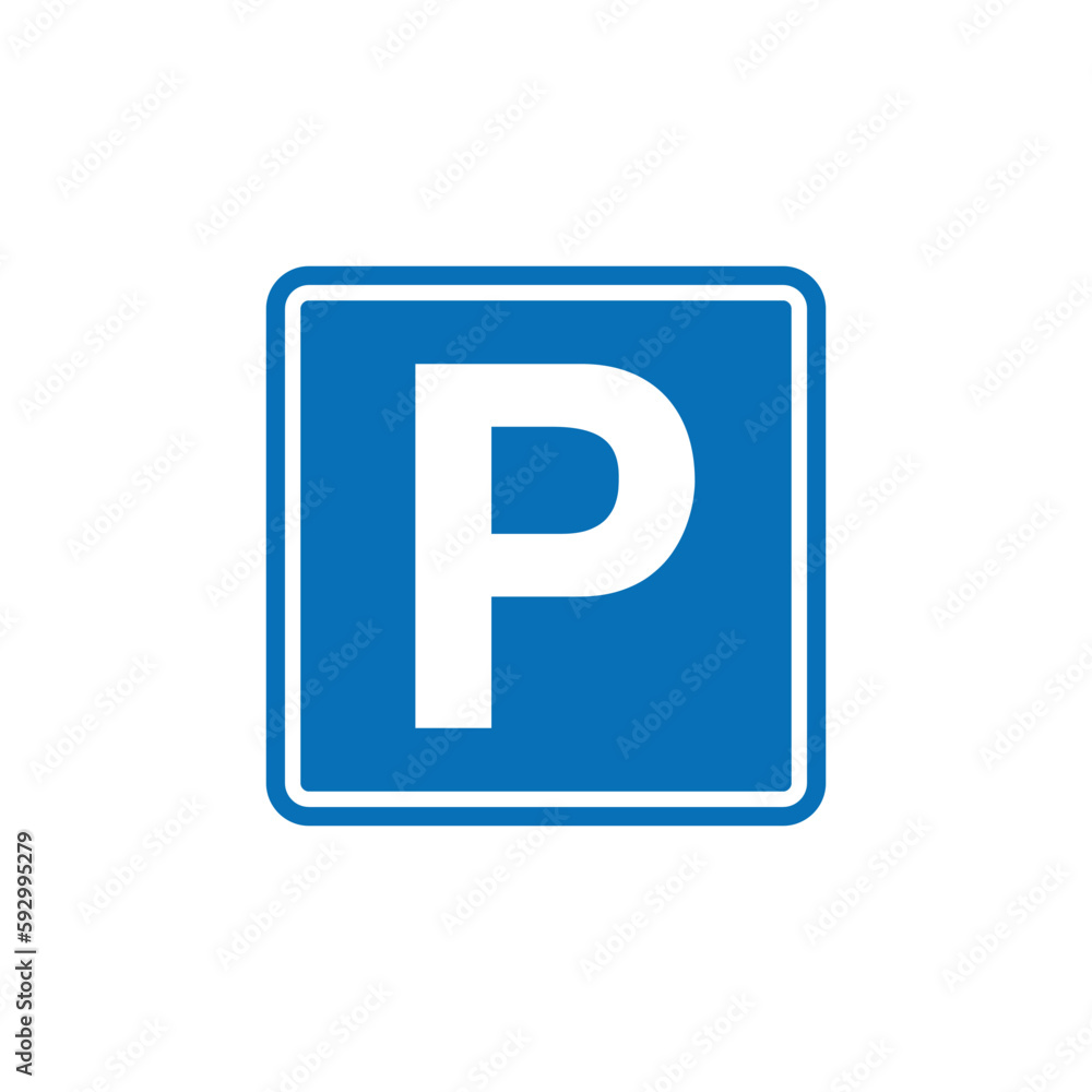 Blue Square Traffic Sign Vector Template Blue Square Traffic Sign Vector Template