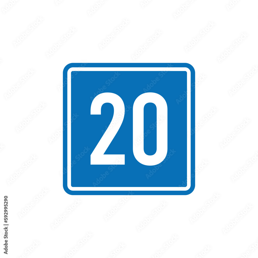 Blue Square Traffic Sign Vector Template Blue Square Traffic Sign Vector Template