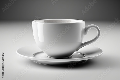 Coffee cup  white and isolated. Generative AI