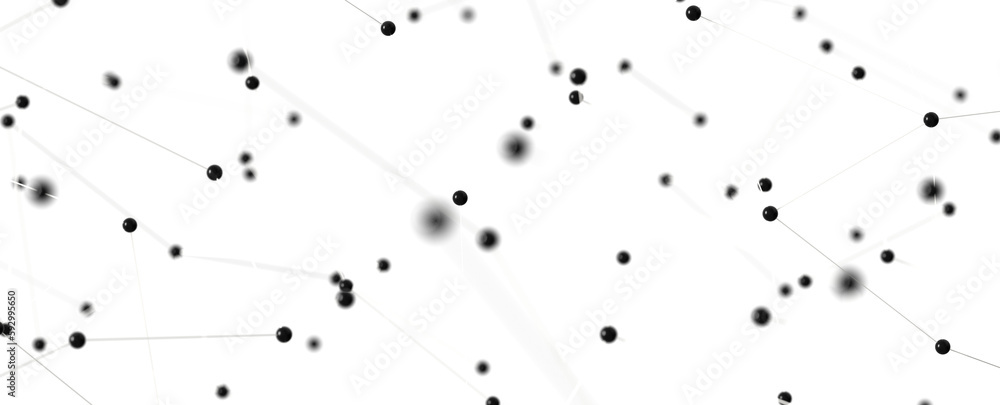 Abstract connected dots and lines. Concept of AI technology, Motion of digital data flow. Abstract connected dots and lines. Concept of AI technology, Motion of digital data flow.