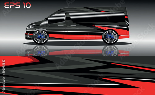 Van wrap design. Wrap, sticker and decal design for company