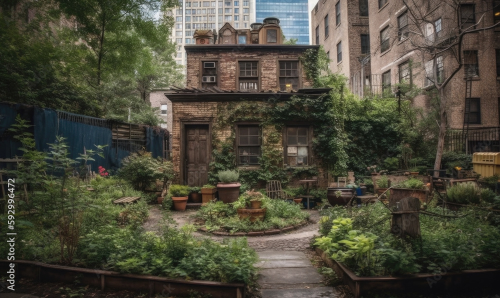 Naklejka premium CASA TESTARUDA. ilustraciones de IA generativas.