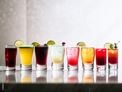 Alcohol fruit beverage shot...