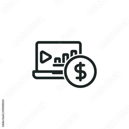 Monetization icon isolated on white background
